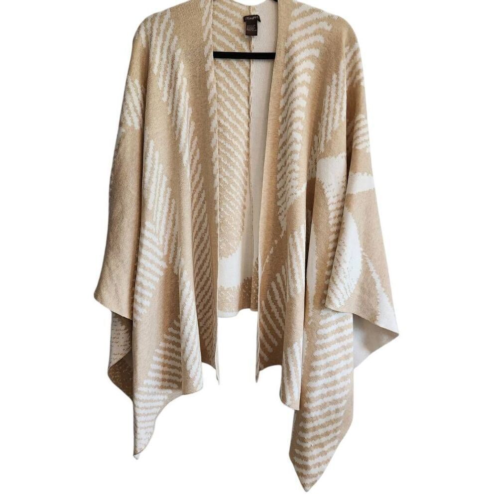 J Mclaughlin Poncho Wrap Sweater One Size Careerwear Cotton Modal‎